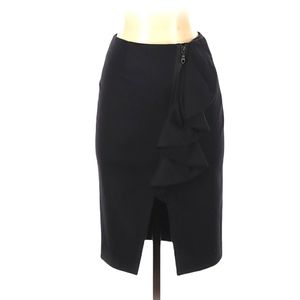 Hoss Intropia Cashmere Wool Skirt Size 34 (EU) Size 4 (US) Ruffle Detail Classic